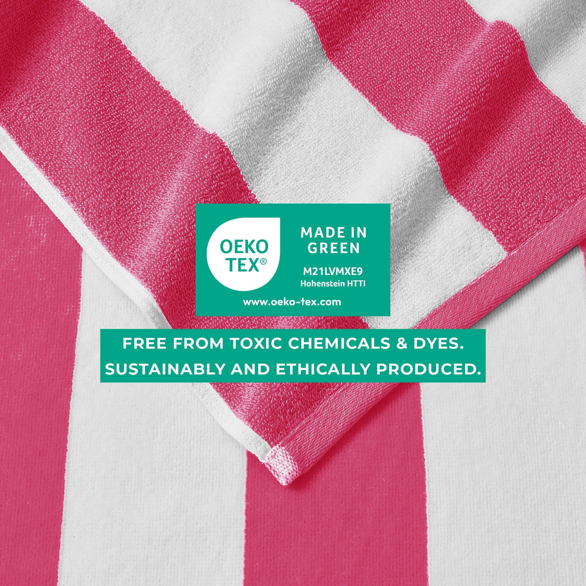 Cotton Velour Cabana Stripe Beach Towel - Novia Collection - Best Buy Furniture