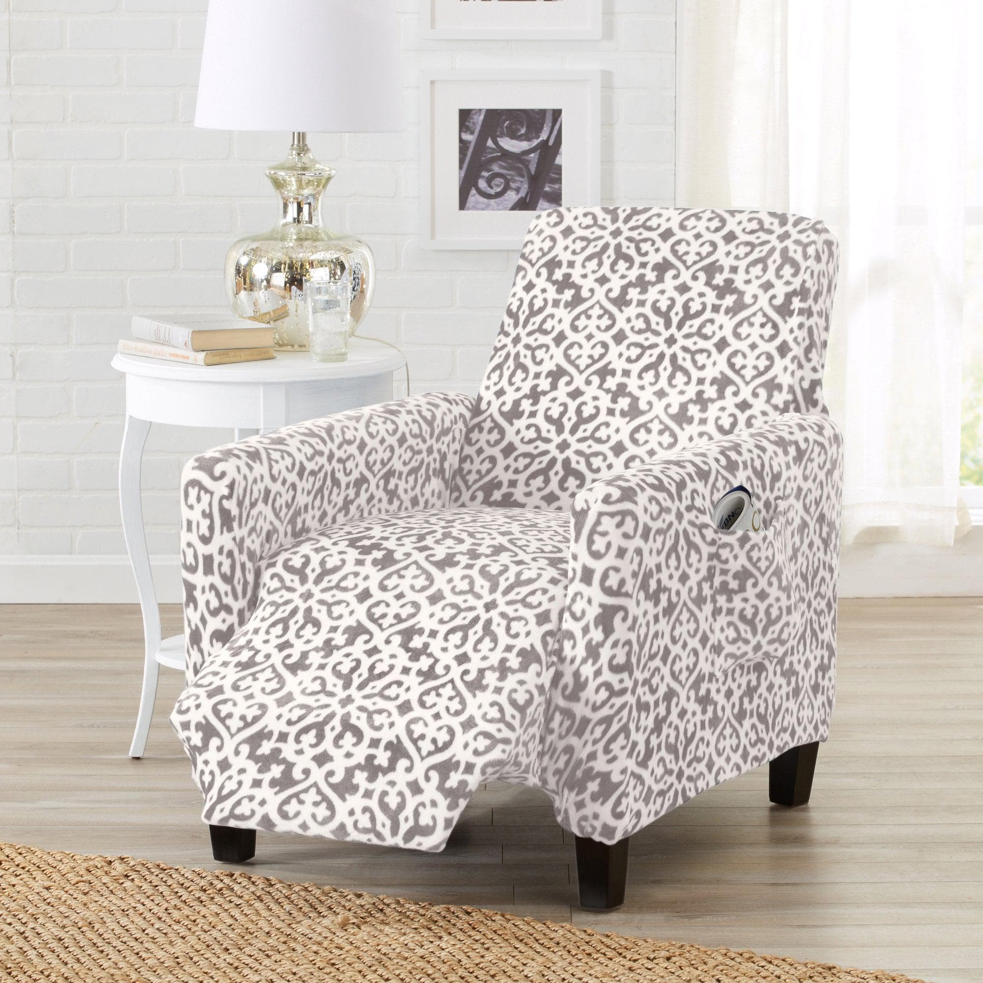 Velvet Stretch Slipcover - Gale Collection - Best Buy Furniture