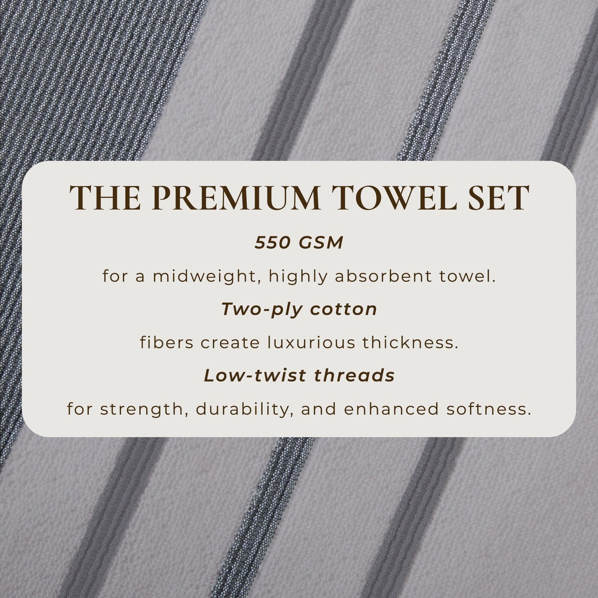 Decorative Cotton Stripe Bath Towel Set - Noelle Collection - Best Buy Furniture
