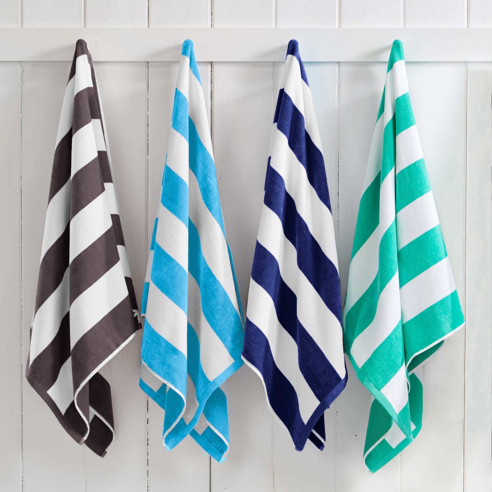 Cotton Velour Cabana Stripe Beach Towel - Novia Collection - Best Buy Furniture
