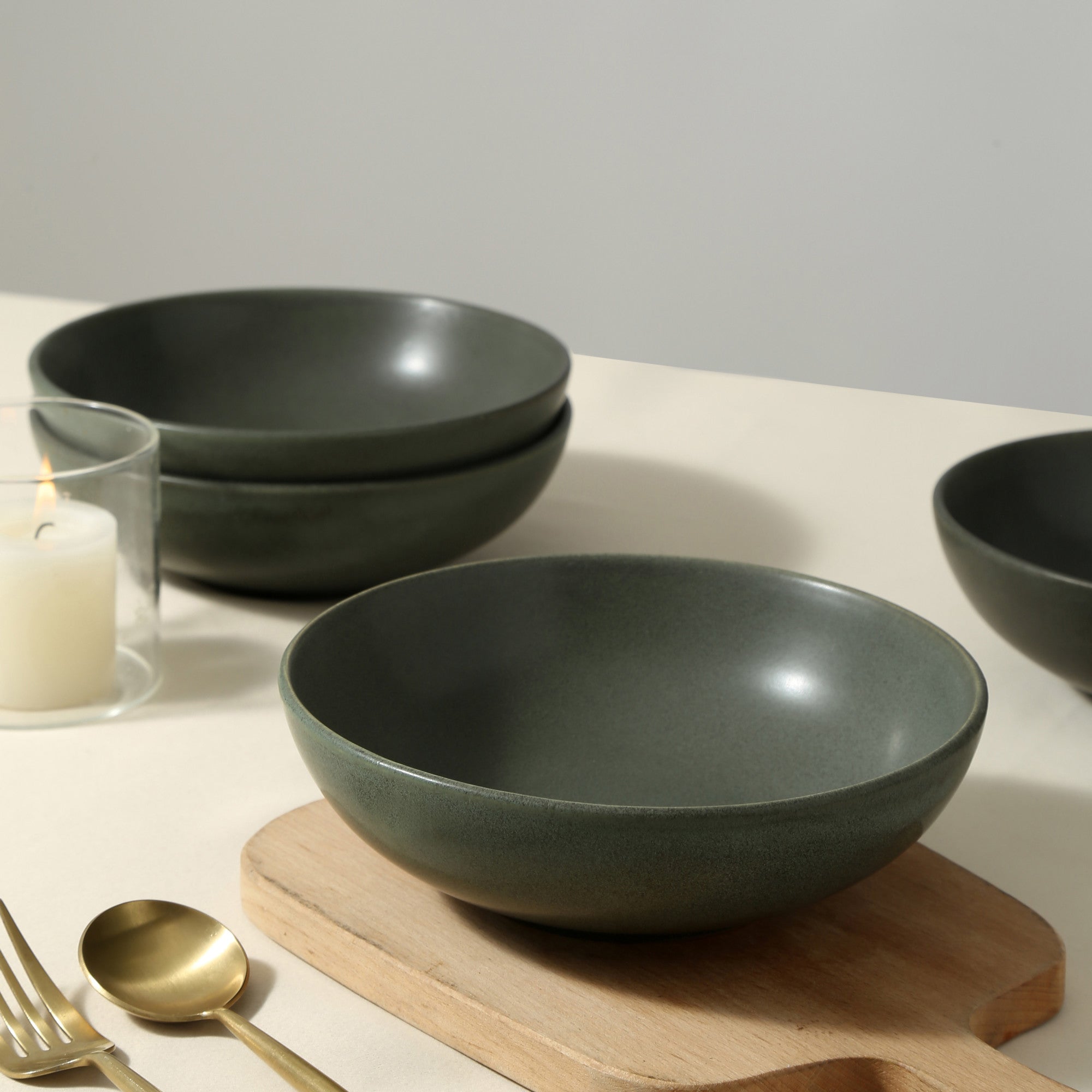 Grao Stoneware Dinnerware Set - Green