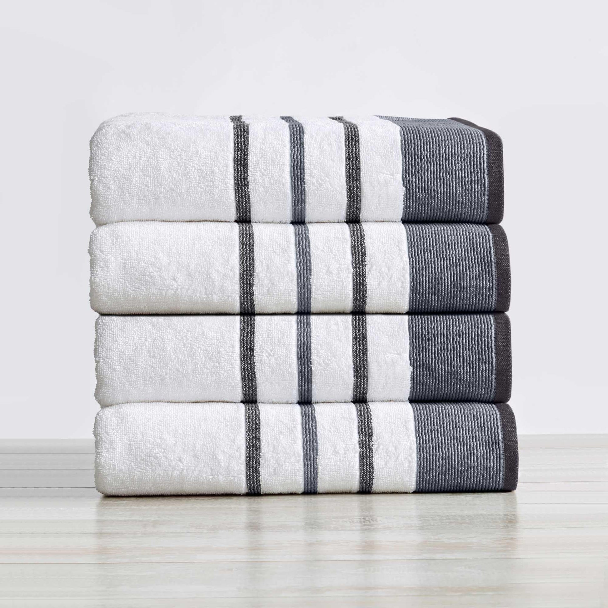 Decorative Cotton Stripe Bath Towel Set - Noelle Collection - Best Buy Furniture