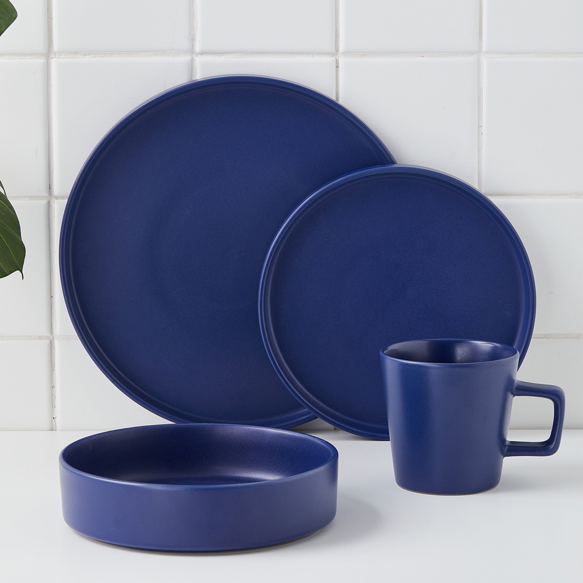 Cleo Stoneware Dinnerware Set - Blue