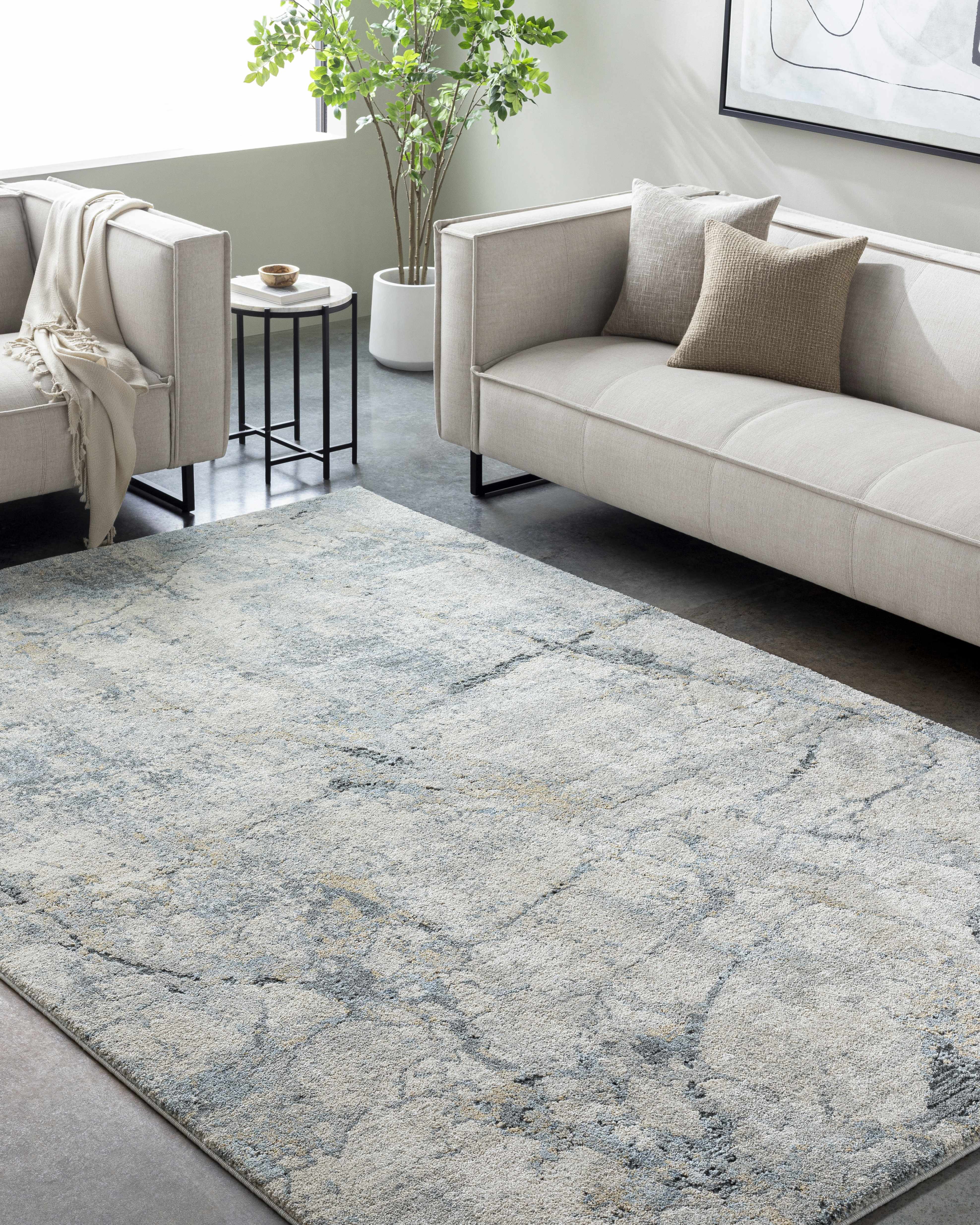 Urowo Light Gray Thick Luxe Rug