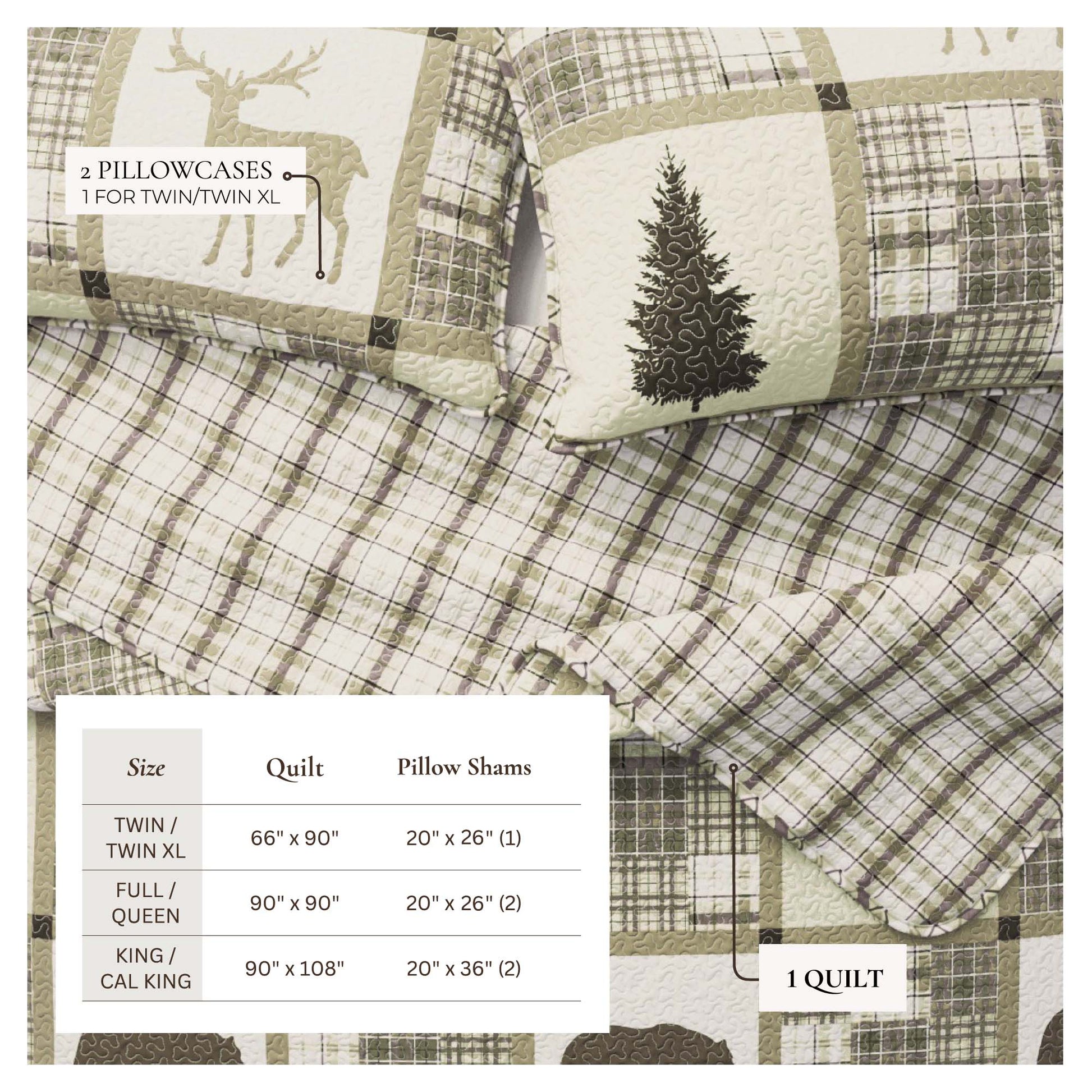 3-Piece Lodge Quilt - Stonehurst Collection - Best Buy Furniture