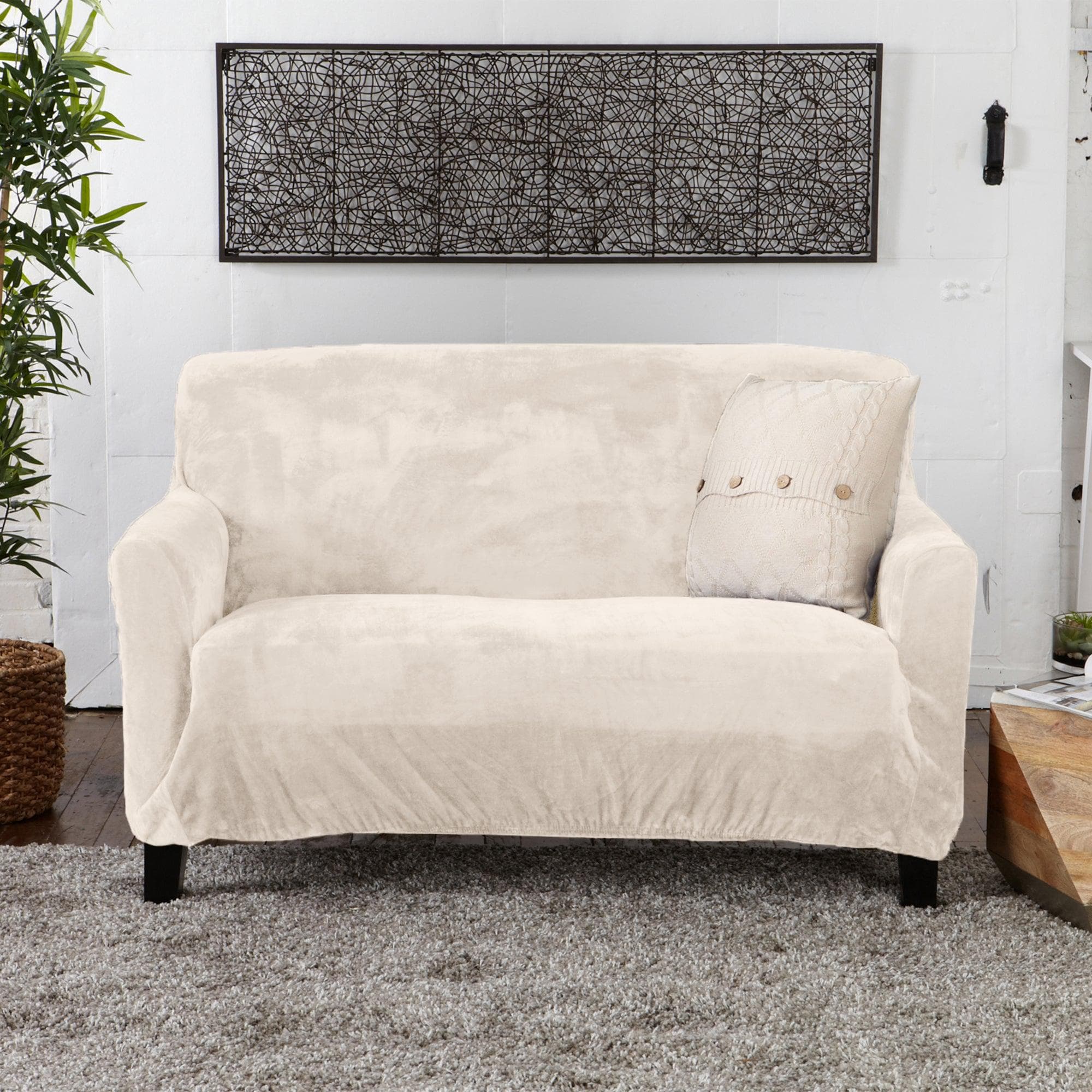 Velvet Stretch Slipcover - Gale Collection - Best Buy Furniture