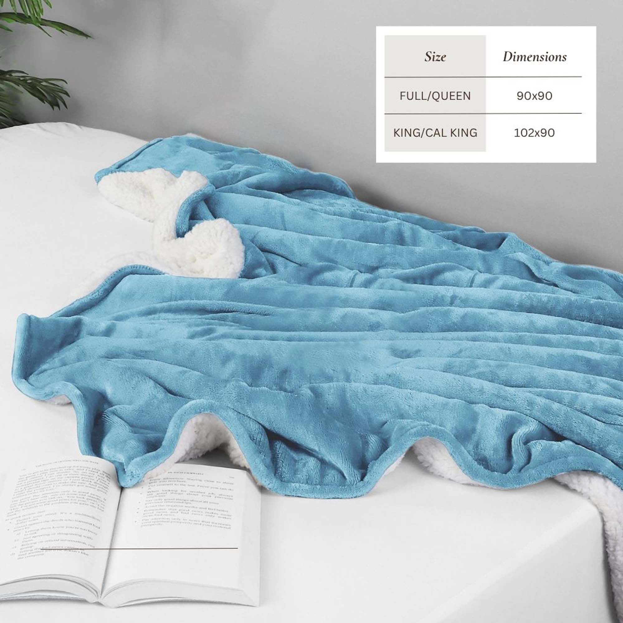 Velvet Plush Sherpa Bed Blanket - Sherpa Fleece Collection - Best Buy Furniture