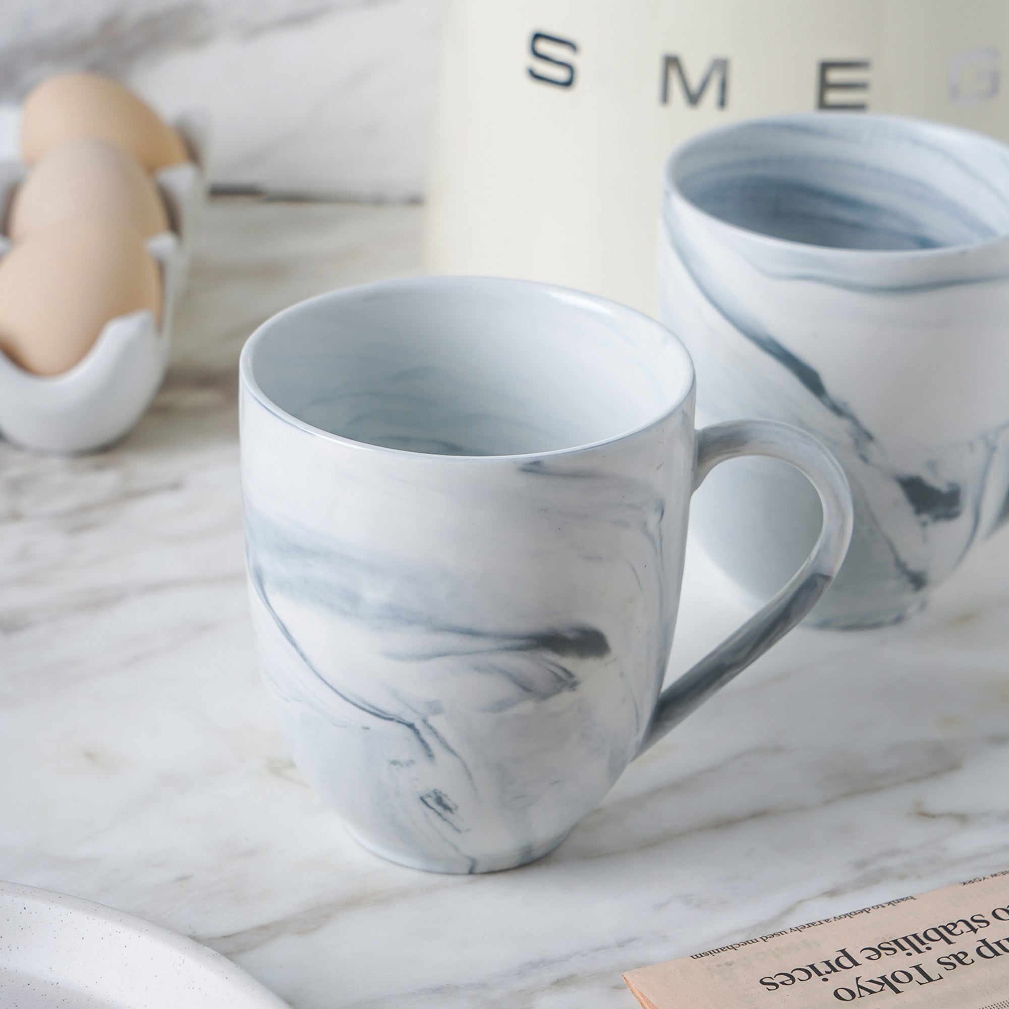 Brighton Porcelain Mug - Gray